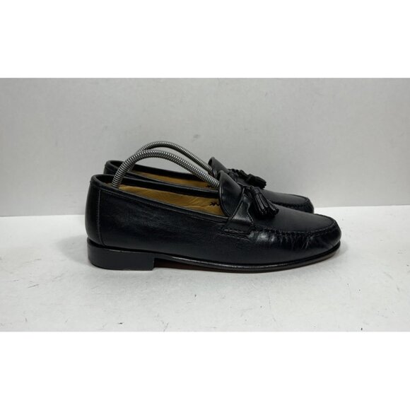 Allen Edmonds Urbino Tassel Loafers Made in Italy Mens Size 9.5 D Black Leather - Picture 1 of 8